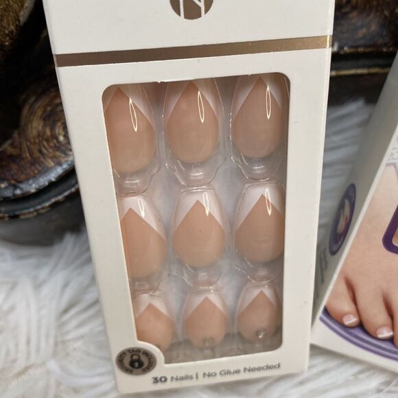 Impress Press On Nails 2 Pack French Nails Toes - Picture 2 of 7